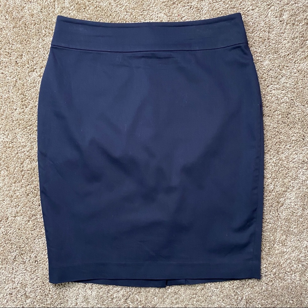 Ann Taylor Navy Blue Pencil Skirt 6